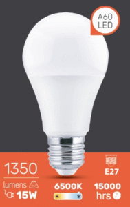 BOMBILLA LED 15W 6500K