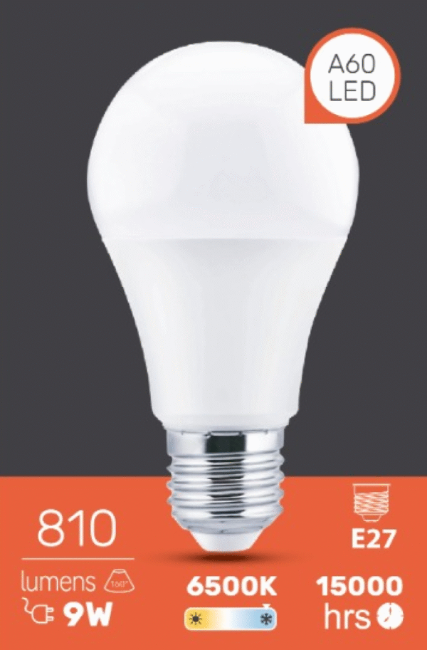 BOMBILLA LED 9W 6500K