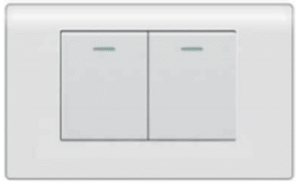 INTERRUPTOR DOBLE BLANCO