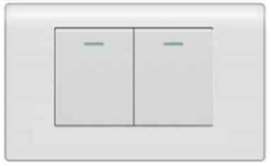 INTERRUPTOR DOBLE BLANCO