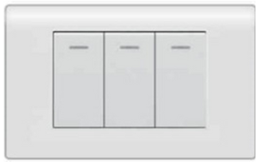 INTERRUPTOR TRIPLE BLANCO