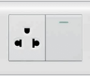 INTERRUPTOR + TOMACORRIENTE (TAILANDES) BLANCO