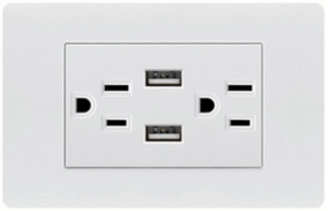 TOMACORRIENTE DOBLE + PUERTOS USB, (TRIPLE-A) BLANCO