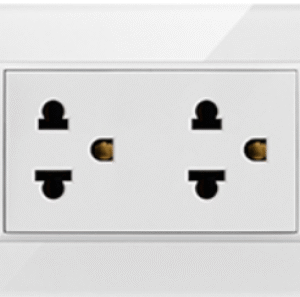 TOMACORRIENTE DOBLE (TAILANDÉS) BLANCO