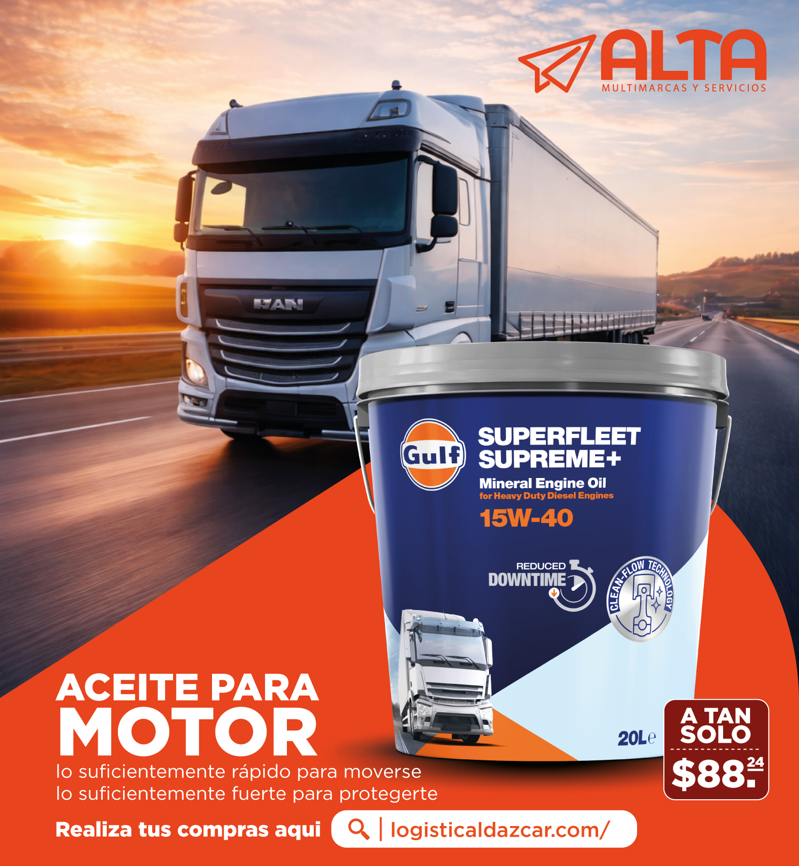 Aceite GULF 15W40 20L