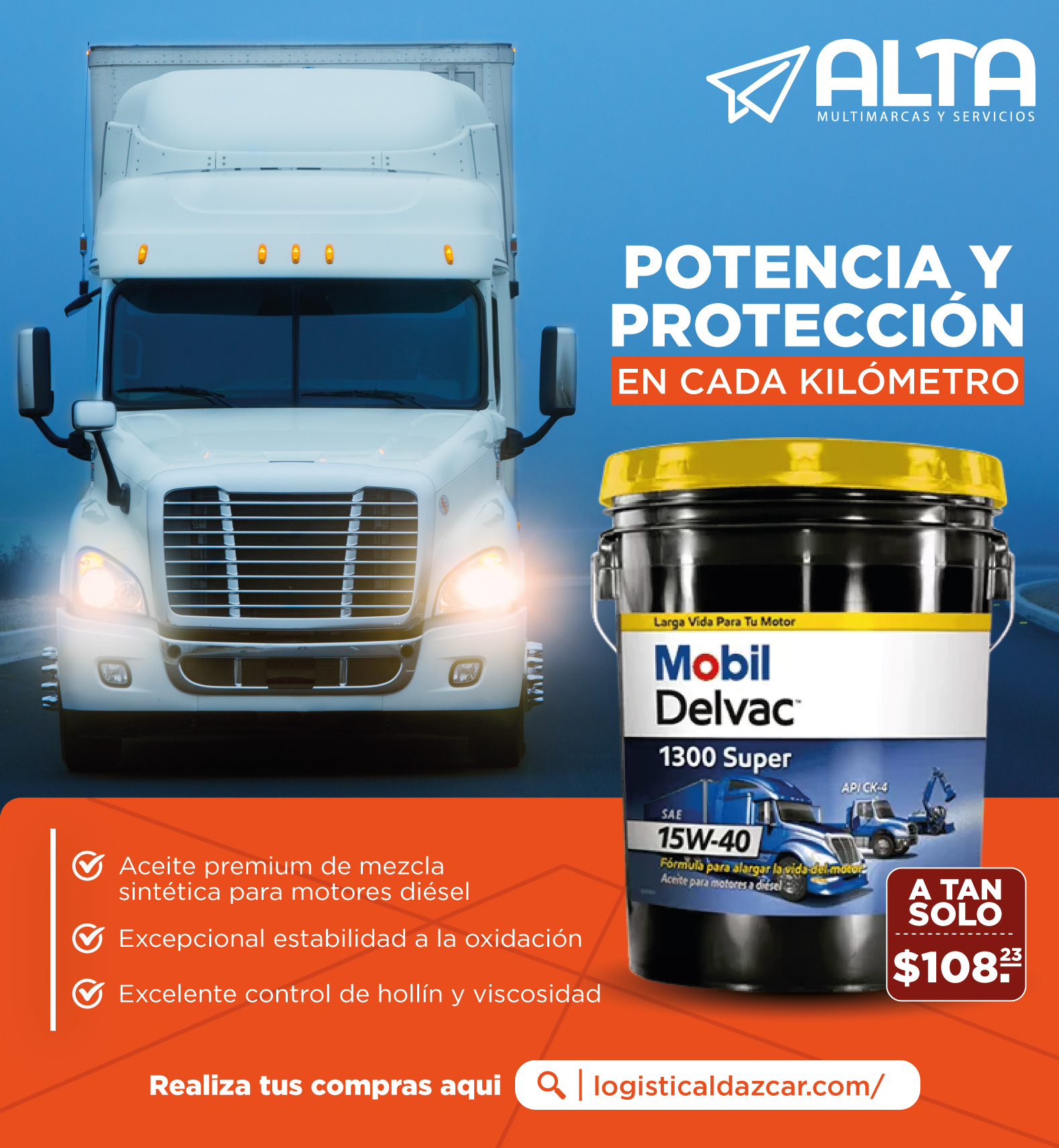 Aceite Mobil Delvac 15W40 1300 Super